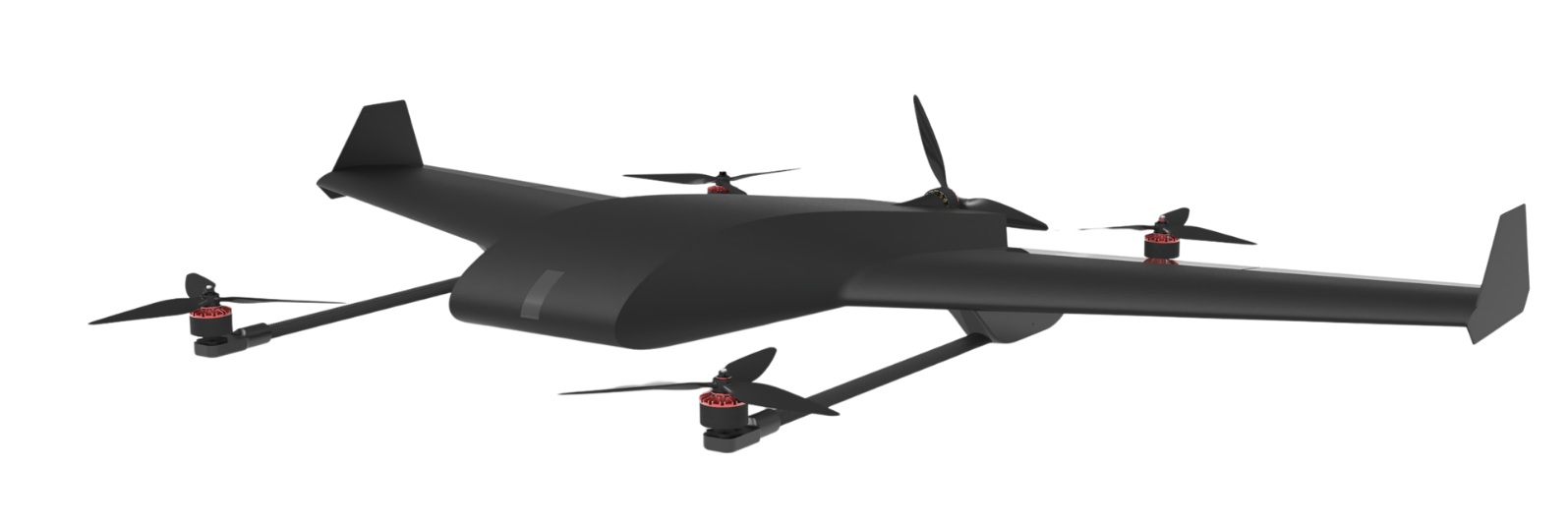 HADI airframe, isometric view showing lift rotors and fixed wing